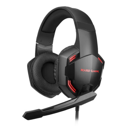 HEADSET MARS GAMING MHXPRO71 AUDIO POSICIONAL 7.1 SURROUND USB MICROFONO ABATIBLE ALTAVOCES DE 50MM NEODIMIO SUPERBASS COMPATIBLE PS4