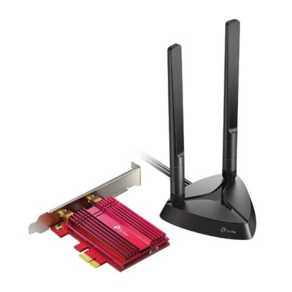 PCI EXPRESS WIFI 6 DUALBAND Y BLUETOOTH 5.0 TP-LINK ARCHER TX3000E WIFI 6 2402 Mbps (5 GHz) + 574 Mbps (2.4 GHz)  Bluetooth 5.0 BASE CON ANTENAS MAGNE