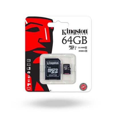 MEMORIA SD MICRO 64GB  CLASE 10 KINGSTON + ADAPTADOR CANVAS Select PLUS 100MB/S SDCS2/64GB