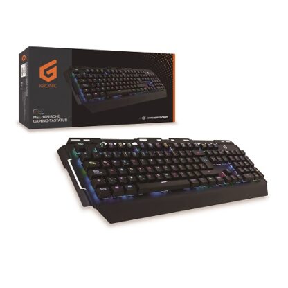 TECLADO GAMING MECANICO CONCEPTRONIC KRONIC01 RETROILUMINADO RGB USB 8 TECLAS PROGRAMABLES