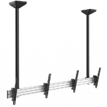 SOPORTE PANTALLA PROFESIONAL DE TECHO EQUIP 2 PANTALLAS  45"-55" INCLINABLE MAX. 50KGS POR PANTALLA