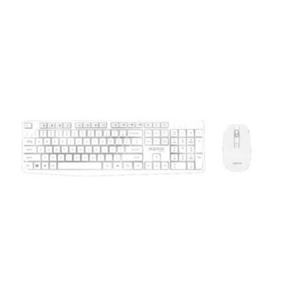 TECLADO + MOUSE WIRELESS APPROX MX335W INALAMBRICO 2.4GHZ USB APPROX COLOR BLANCO