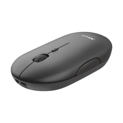 MOUSE INALAMBRICO TRUST PUCK RECARGABLE- ULTRAFINO - BOTONES SILENCIOSOS- 800/1200/1600DPI  - RECEPTOR MICRO USB COLOR NEGRO  24059