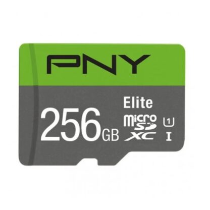 MEMORIA SD MICRO 256GB  PNY Elite microSDXC UHS-I Clase 10 100Mb/S + ADAPTADOR SD P-SDU256V11100EL-GE