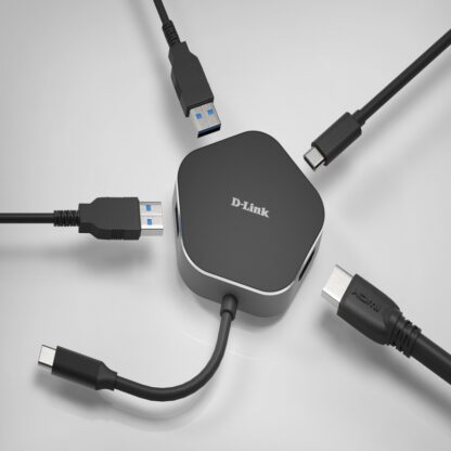 HUB USB C D-LINK A 2 PUERTOS USB3.0 +1 HDMI + 1 PTO USB-C  PLUG AND PLAY