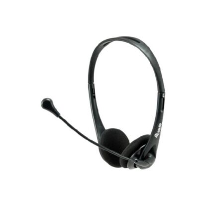 HEADSET EQUIP LIFE CONEXION  JACK 3.5MM  MICROFONO FLEXIBLE CONTROL DE VOLUMEN Y MUTE COLOR NEGRO