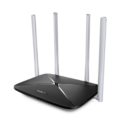 ROUTER WIFI AC DUALBAND MERCUSYS AC12 WIFI AC1200 4 PUERTOS LAN 1 PUERTO WAN  4 ANTENAS DE 5DBI