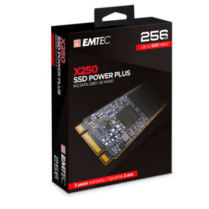 DISCO M.2 SATA3 256GB EMTEC POWER PLUS X250 (500MB/s Escritura) ECSSD256GX250