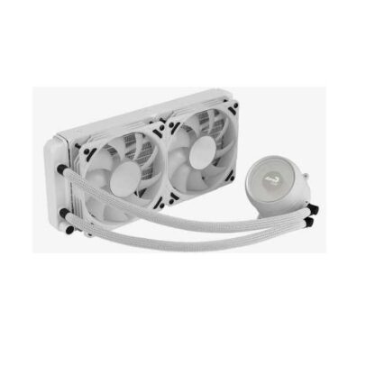 SISTEMA DE REFRIGERACION LIQUIDA AEROCOOL MIRAGE L240 WHITE 2x12cm INFINITY MIRROR RGB-A (ADRESSABLE) TPD 400W PARA PROCESADORES INTEL Y AMD