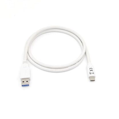 CABLE USB-A MACHO USB-C MACHO USB 3.2 2M TRANSFERENCIA 5G 3A COLOR BLANCO