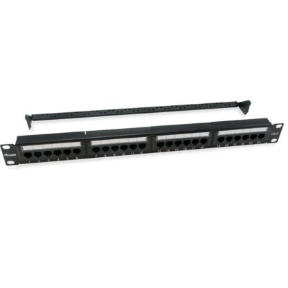 PATCH PANEL 24 PUERTOS UTP CATEGORIA 6 1U COLOR NEGRO