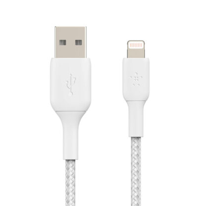 CABLE BELKIN CAA002BT1MWH LIGHTNING USB-A TRENZADO BOOST CHARGE 1M BLANCO