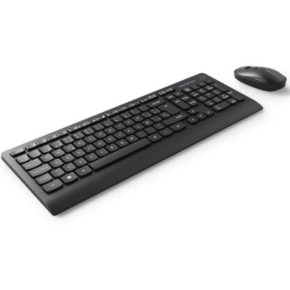 KIT WIRELESS DE TECLADO MOUSE Y ALFOMBRILLA ENERGY OFFICE WIRELESS SET 3 SILENT COLOR NEGRO