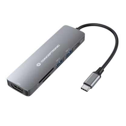 ADAPTADOR USB-C  6EN1 CONCEPTRONIC DONN11 HDMI USB-C USB 3.0 LECTOR SD