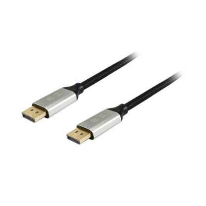 CABLE DISPLAYPORT A DISPLAYPORT PREMIUM  1.4 8K/60Hz 1M  MALLA ALGODÓN TRENZADO Y CONECTOR ALUMINIO EQUIP 119261