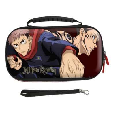 FUNDA KONIX SWITCH JUJUTSU KAISEN COMPATIBLE CON SWITCH Y VERSION LITE RED PARA AMACENAJE COLOR NEGRA