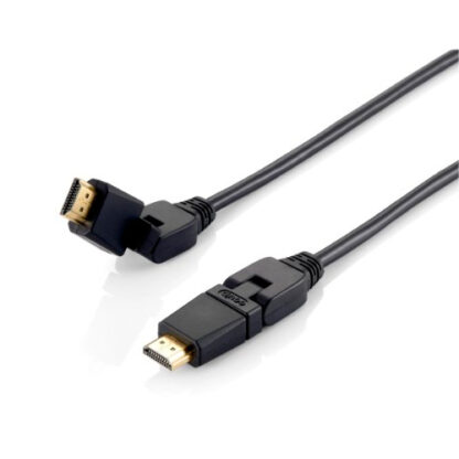 CABLE HDMI EQUIP HDMI 2.0 HIGH SPEED CON ETHERNET 1M CONECTOR PIVOTANTE 180º 119361