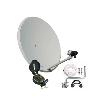 KIT ANTENA PARABOLICA ENGEL 80CM+ SOPORTE PARED+LNB+LOCALIZADOR SATELITE AN0432E