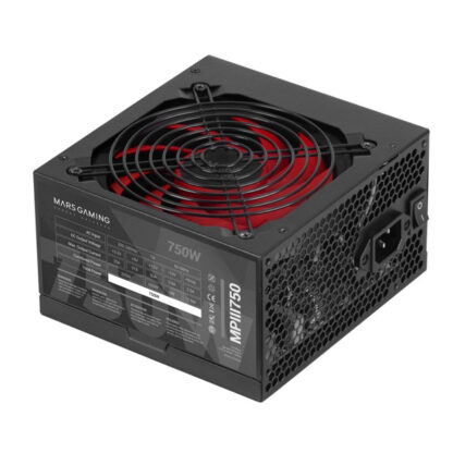 FUENTE DE ALIMENTACION TACENS MARS GAMING MPIII 750W, EFICIENCIA 85%  PFC ACTIVO VENT 12x12 14db HASWELL DESTINADA PARA REPARACIONES