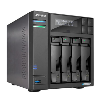 SERVIDOR NAS ASUSTOR LOCKERSTOR AS6704T 4 BAHIAS 3.5"   4 x M.2 NVMe Celeron N5105  QUAD JASPER LAKE 2.0GHZ 4GB 2x2.5GbE  PCIEx1 HDMI  RAID 0,1 JBOD S