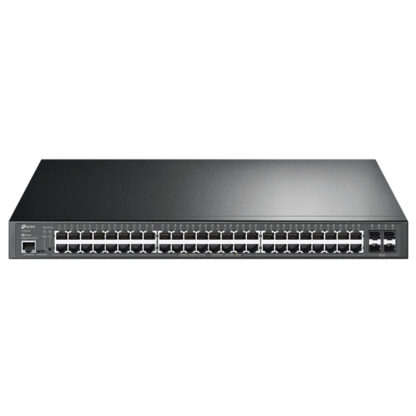 SWITCH GESTIONABLE L2 TP-LINK TL-SG3452 48P GIGA L2 POE+ (384W) MAS 4 RANURAS GIGABIT SFP PUERTO DE CONSOLA RJ45/MIRO-USB RACK 1U 19"