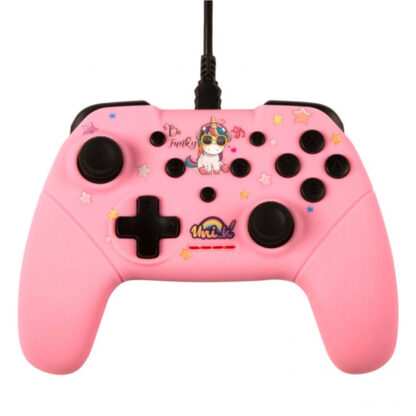 GAMEPAD KONIX SWITCH UNIK BE FUNKY CABLE 3m COMPATIBLE CON PC COLOR ROSA  KX-UNIK-SW-PAD-FUNKY