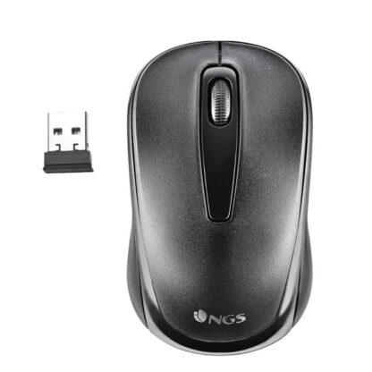 MOUSE OPTICO WIRELESS NGS EASY GAMMA 1000DPI 2 BOTONES NANO RECEPTOR 2.4GHZ COLOR NEGRO