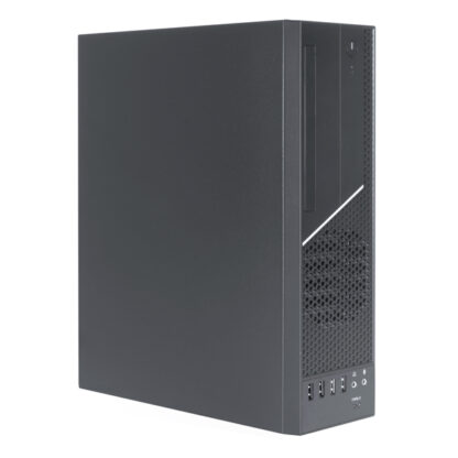 CAJA MICRO ATX SLIM UNYKA UK3003 DE 8.3L COLO NEGRO DISEÑO COMPACTO FORMATOHORIZONTAL Y VERTICAL SI FUENTE DE ALIMENTACION TFX