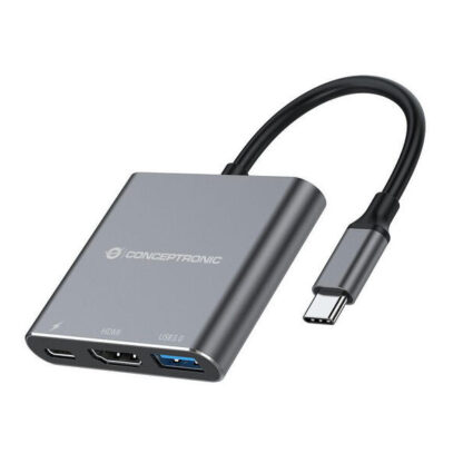 ADAPTADOR USB-C 3EN1 CONCEPTRONIC DONN018 HDMI   USB -A 3.0 USB-C  PD 100W