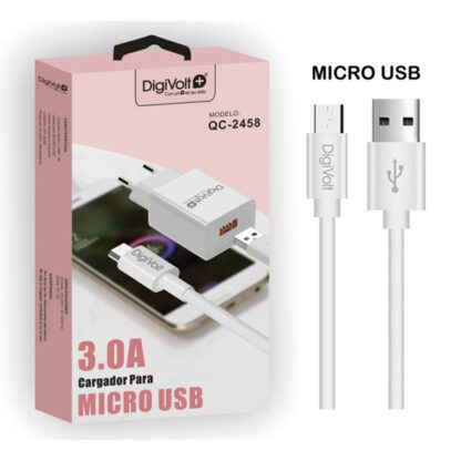 CARAGDOR USB 3.0A CON CABLE MICRO USB QC-2458