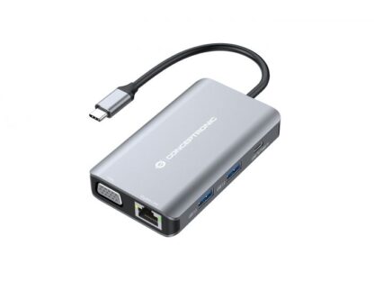 ADAPTADOR USB-C 7IN1 CONCEPTRONIC HDMI VGA USB 3.0 LAN GIGABIT  USB-C CARGA 100W