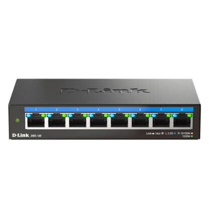 SWITCH NO GESTIONABLE DLINK DMS-105 8P MULTIGIGABIT 2,5G CARCASA METALICA SOBREMESA NO RACK