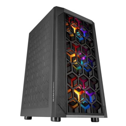 CAJA MICROATX MARS GAMING MCMESH BLACK DISEÑO COMPACTO FRONTAL 3 VENTILADORES 120mm SIN FUENTE "DESPRECINTADA""CASH30"